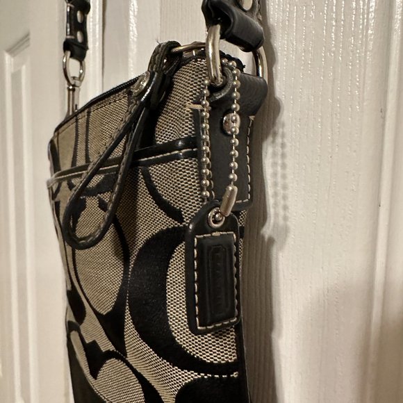 Coach Black & Gray Crossbody Purse - Picture 5 of 10